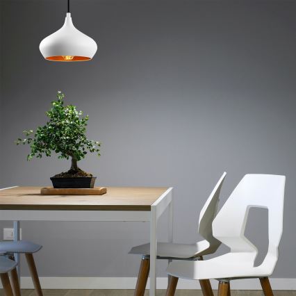 Luster na kabelu DODO 1xE27/40W/230V bijela