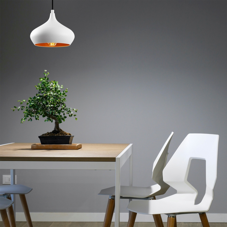 Luster na kabelu DODO 1xE27/40W/230V bijela