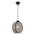 Luster na kabelu DRUM 1xE27/60W/230V siva/crna