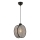 Luster na kabelu DRUM 1xE27/60W/230V siva/crna