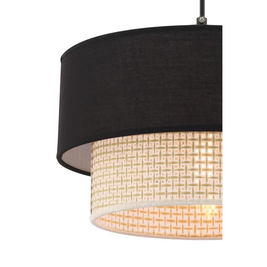 Luster na kabelu ECHO 1xE27/60W/230V crna/krem