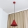 Luster na kabelu ETNA 1xE27/15W/230V, promjer 25 cm, crvena