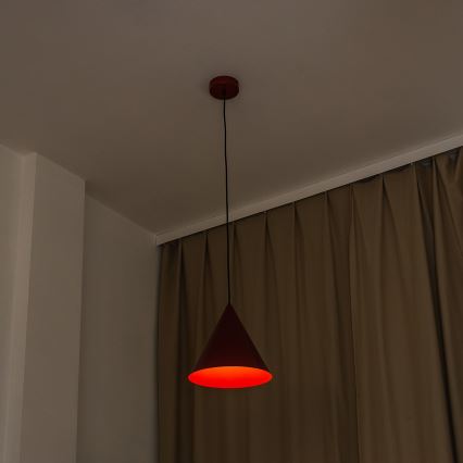 Luster na kabelu ETNA 1xE27/15W/230V, promjer 25 cm, crvena
