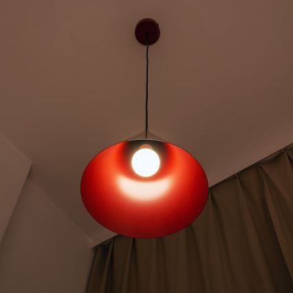 Luster na kabelu ETNA 1xE27/15W/230V, promjer 25 cm, crvena