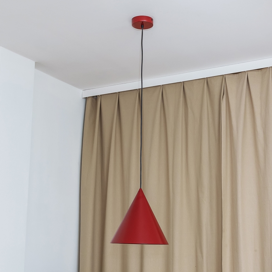 Luster na kabelu ETNA 1xE27/15W/230V, promjer 25 cm, crvena