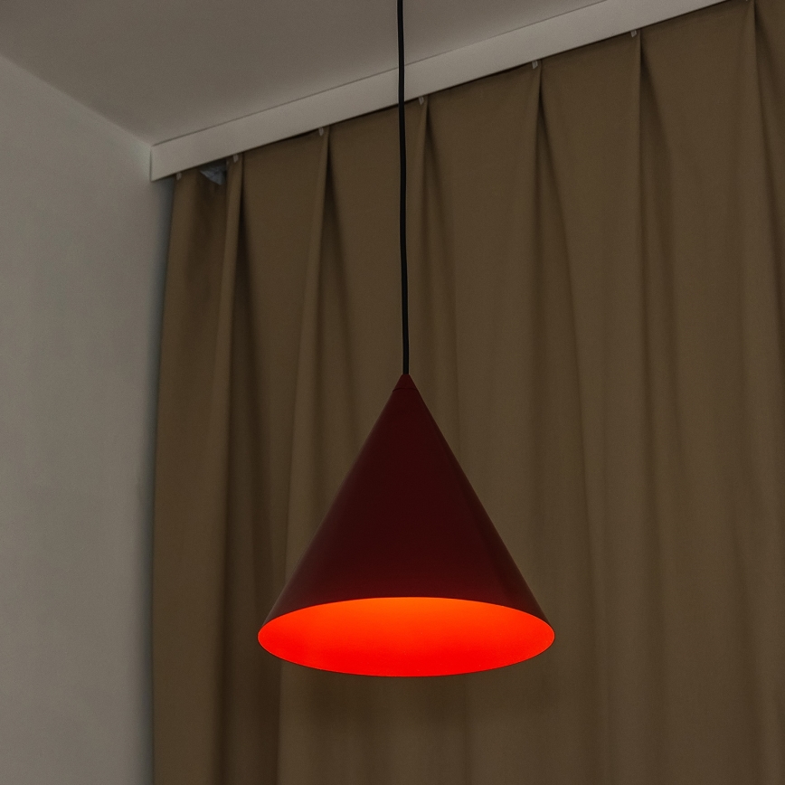 Luster na kabelu ETNA 1xE27/15W/230V, promjer 25 cm, crvena