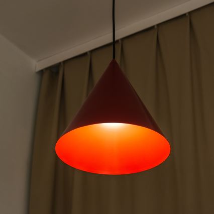 Luster na kabelu ETNA 1xE27/15W/230V, promjer 25 cm, crvena