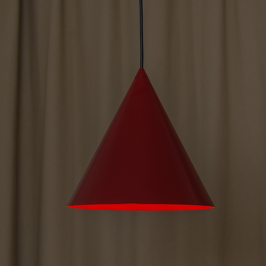 Luster na kabelu ETNA 1xE27/15W/230V, promjer 25 cm, crvena