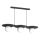 Luster na kabelu FLAT 3xE27/15W/230V crni