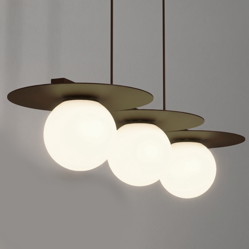 Luster na kabelu FLAT 3xE27/15W/230V smeđi