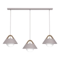 Luster na kabelu FUNDA 3xE27/15W/230V krem