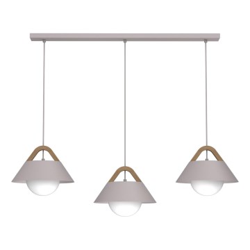 Luster na kabelu FUNDA 3xE27/15W/230V krem