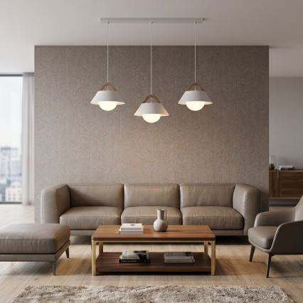 Luster na kabelu FUNDA 3xE27/15W/230V krem