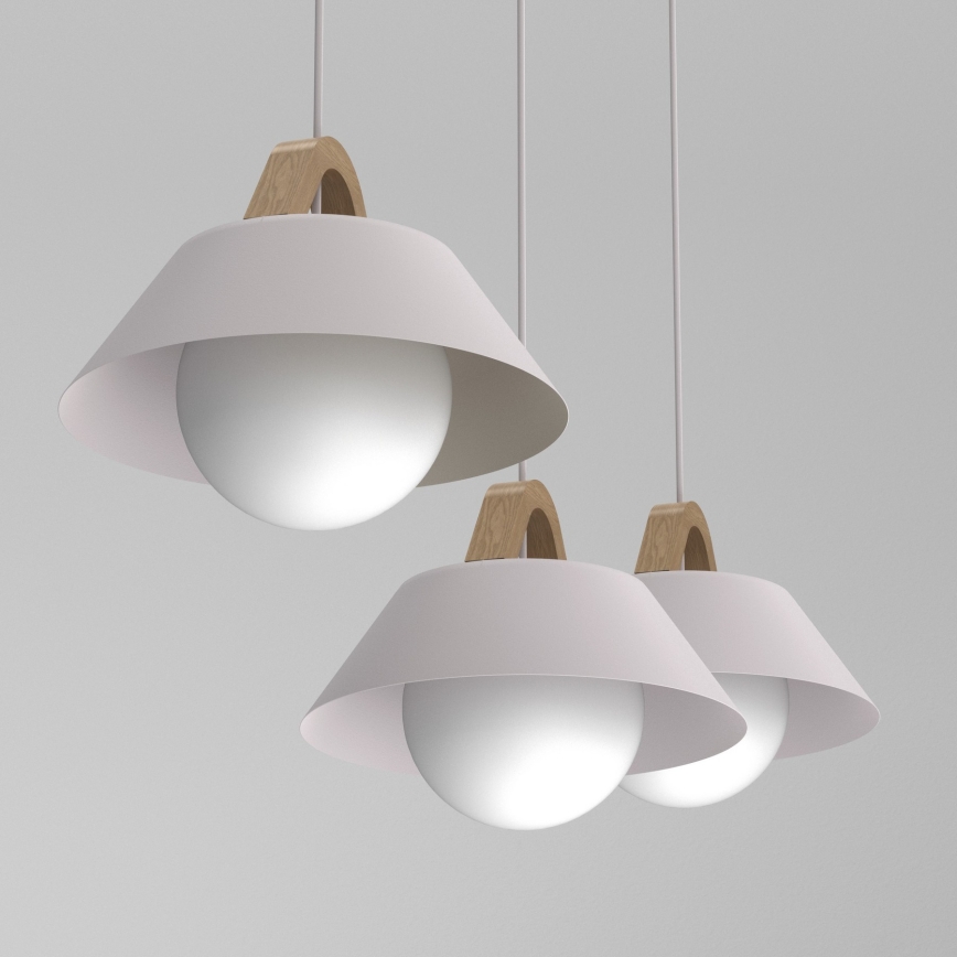 Luster na kabelu FUNDA 3xE27/15W/230V krem