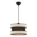 Luster na kabelu HALO 1xE27/60W/230V crni/krem