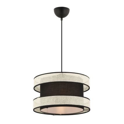 Luster na kabelu HALO 1xE27/60W/230V crni/krem