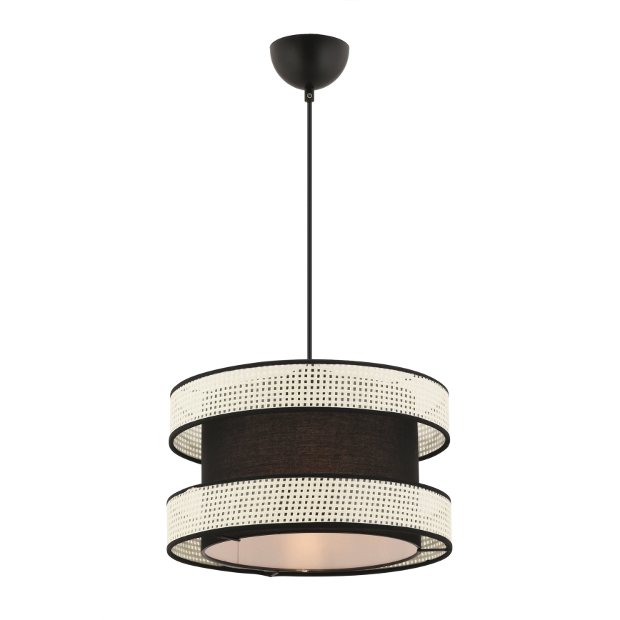 Luster na kabelu HALO 1xE27/60W/230V crni/krem
