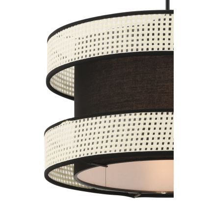 Luster na kabelu HALO 1xE27/60W/230V crni/krem