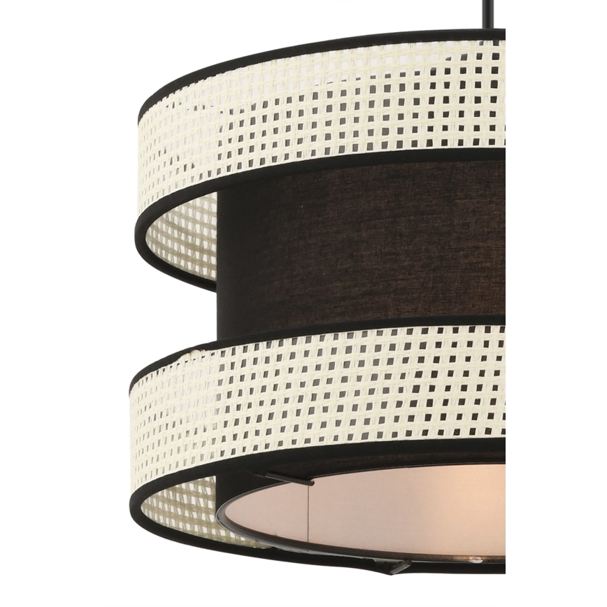Luster na kabelu HALO 1xE27/60W/230V crni/krem