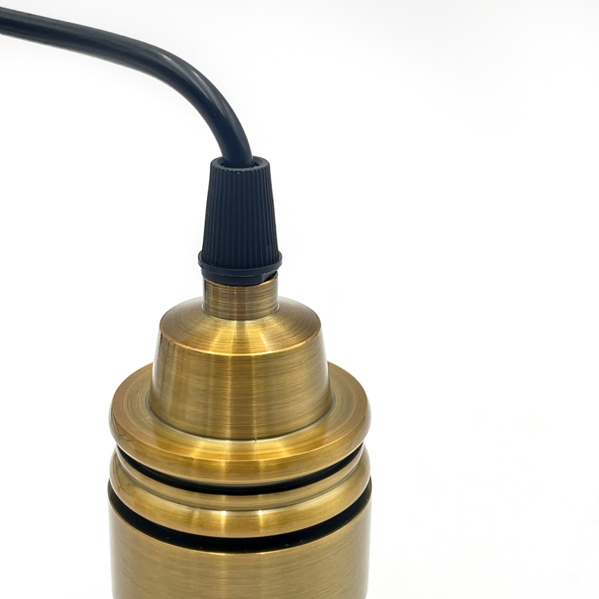 Luster na kabelu HECTOR 1xE27/15W/230V bijela/mesing promjer 20 cm