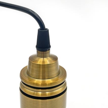 Luster na kabelu HECTOR 1xE27/15W/230V bijela/mesing Ø 14 cm