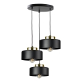 Luster na kabelu IGNIA 3xE27/60W/230V crni