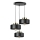 Luster na kabelu IGNIA 3xE27/60W/230V crni