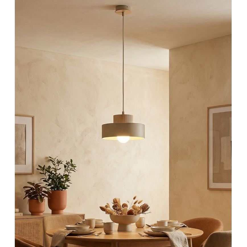 Luster na kabelu KIVI 1xE27/15W/230V bež