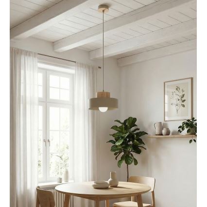 Luster na kabelu KIVI 1xE27/15W/230V bež