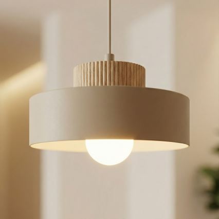 Luster na kabelu KIVI 1xE27/15W/230V bež