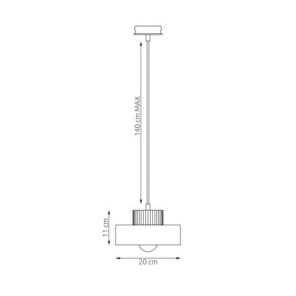 Luster na kabelu KIVI 1xE27/15W/230V bež