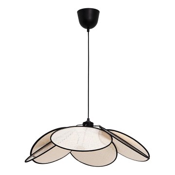 Luster na kabelu MARGARET 1xE27/40W/230V crni/bež
