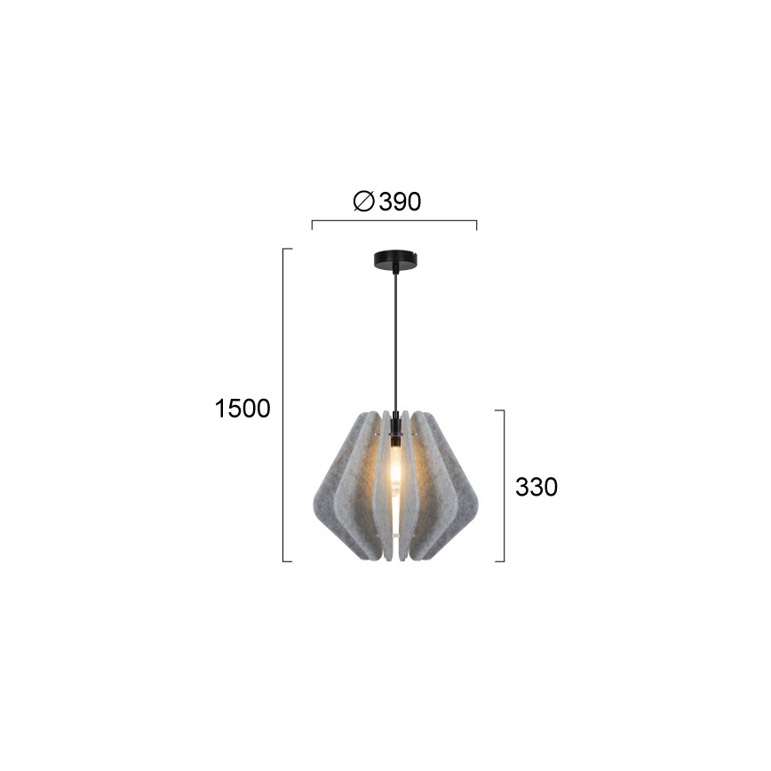 Luster na kabelu MARGARET 1xE27/40W/230V siva