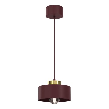 Luster na kabelu MARTI 1xE27/15W/230V burgundski/zlatni