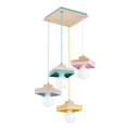 Luster na kabelu MIKO 3xE27/15W/230V, višebojan