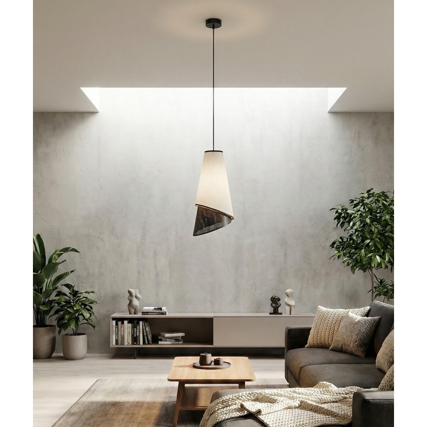 Luster na kabelu MODA 1xE27/15W/230V siva/crna