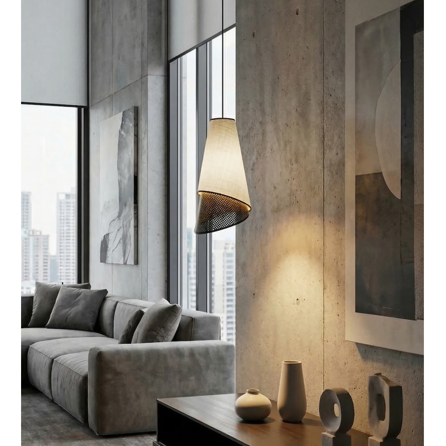 Luster na kabelu MODA 1xE27/15W/230V siva/crna