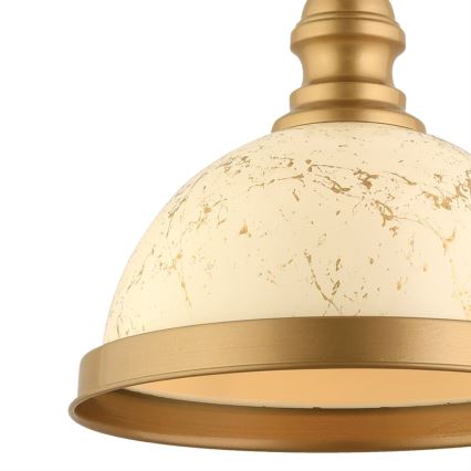 Luster na kabelu MONZA 1xE27/40W/230V Ø 29 cm krem/brončana