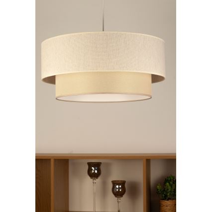 Luster na kabelu NATIA 1xE27/60W/230V Ø 45 cm krem