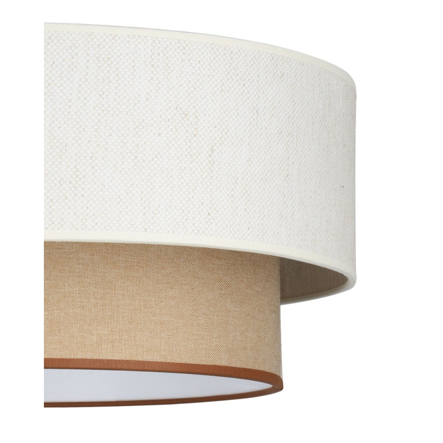 Luster na kabelu NATIA 1xE27/60W/230V Ø45 cm bijela/smeđa