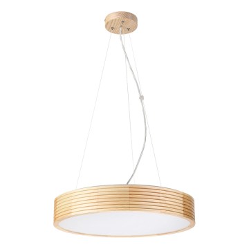 Luster na kabelu NATURAL MODERN 3xE27/15W/230V Ø 47,5 cm borovina