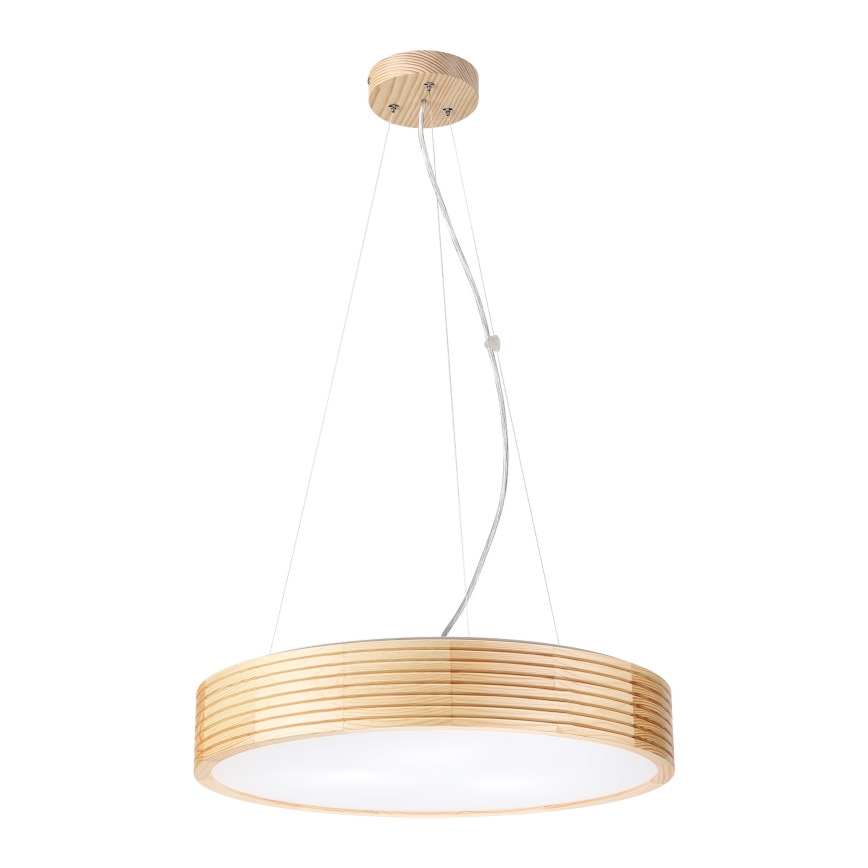 Luster na kabelu NATURAL MODERN 3xE27/15W/230V Ø 47,5 cm borovina
