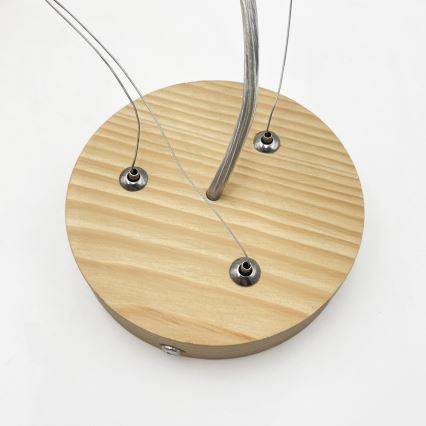 Luster na kabelu NATURAL MODERN 3xE27/15W/230V Ø 47,5 cm borovina