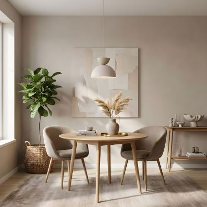 Luster na kabelu NEVIS 1xE27/15W/230V promjer 29 cm krem
