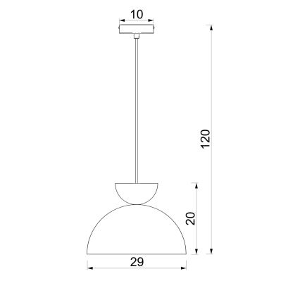 Luster na kabelu NEVIS 1xE27/15W/230V promjer 29 cm krem