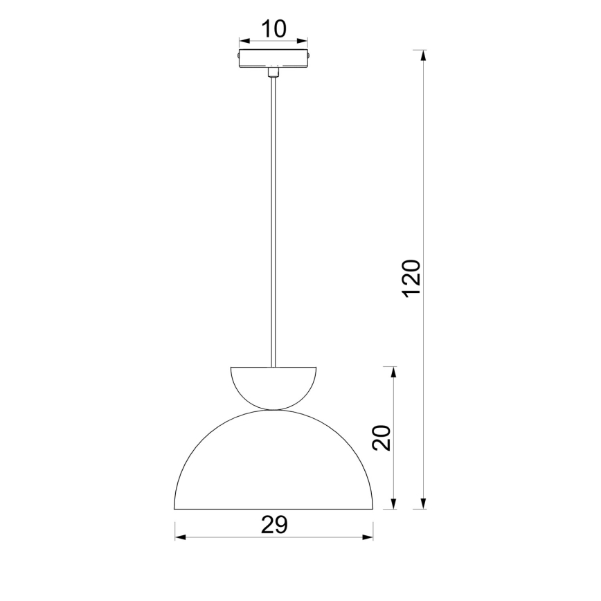 Luster na kabelu NEVIS 1xE27/15W/230V promjer 29 cm krem