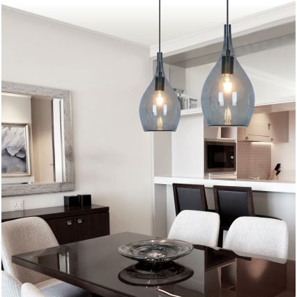 Luster na kabelu NEXT 1xE27/40W/230V zadimljena crna