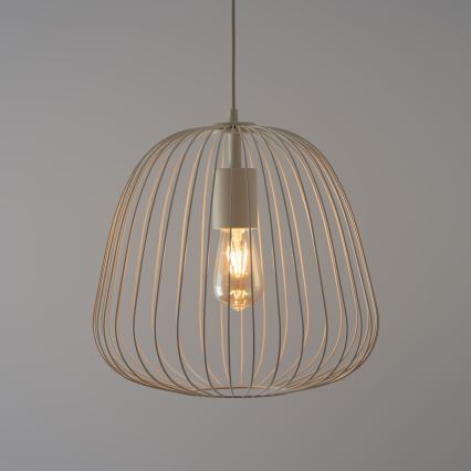 Luster na kabelu OVELLA 1xE27/15W/230V Ø 36 cm krem