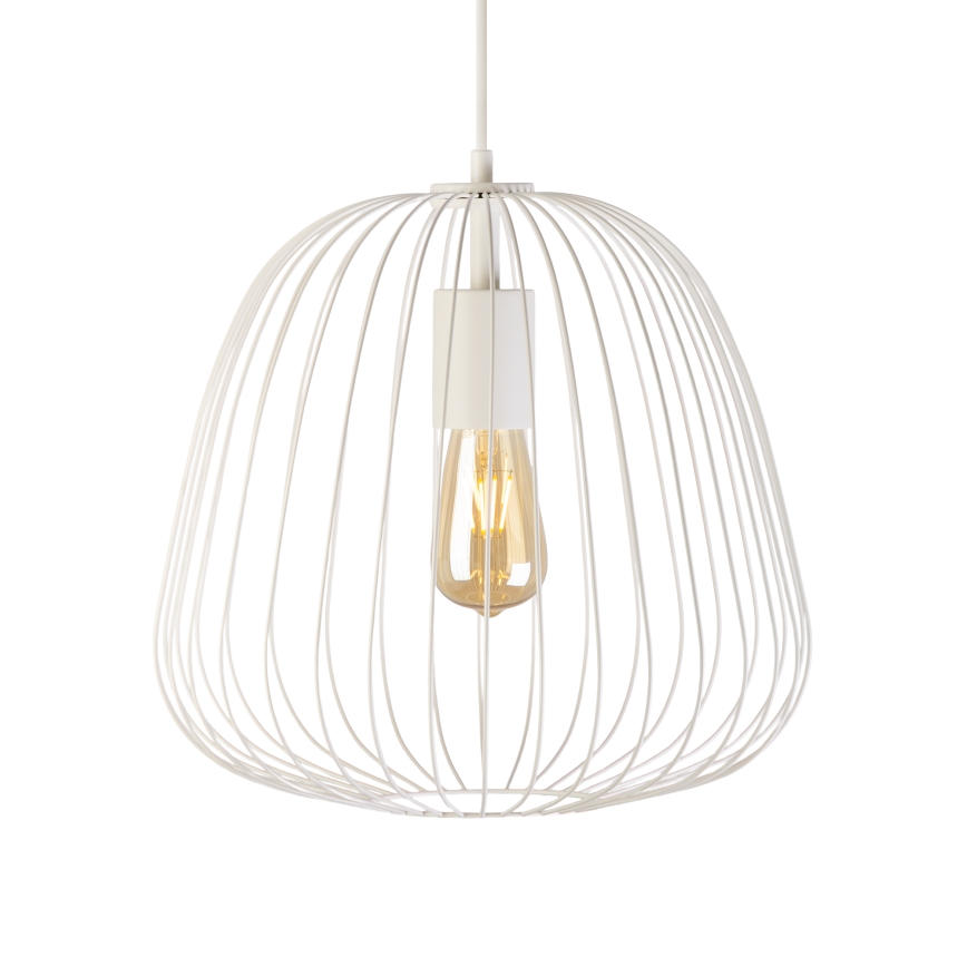 Luster na kabelu OVELLA 1xE27/15W/230V Ø 36 cm krem