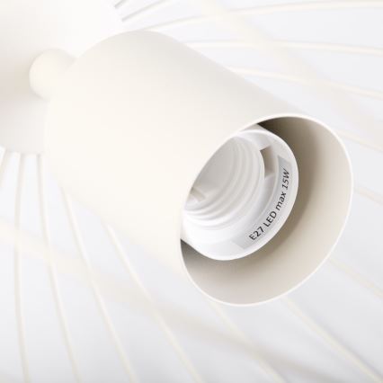 Luster na kabelu OVELLA 1xE27/15W/230V Ø 36 cm krem